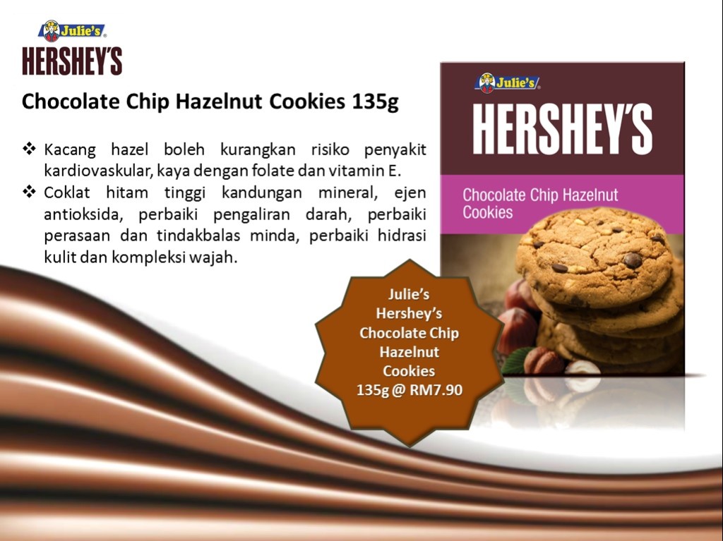 Julie's Hershey's Chocolate Chip Hazelnut Cookies 135g