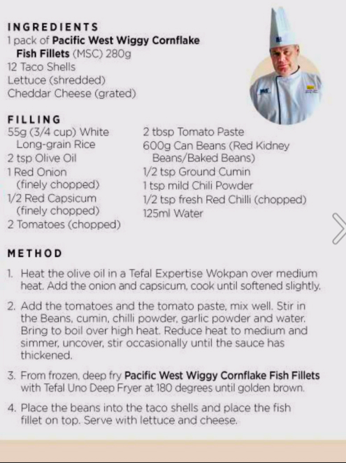 Resepi Taco with Cornflake Fish Fillets