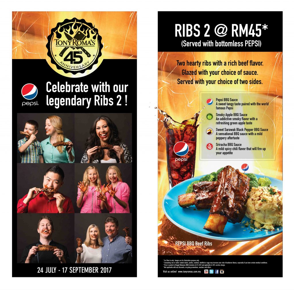45th Anniversary Ribs 2 Menu