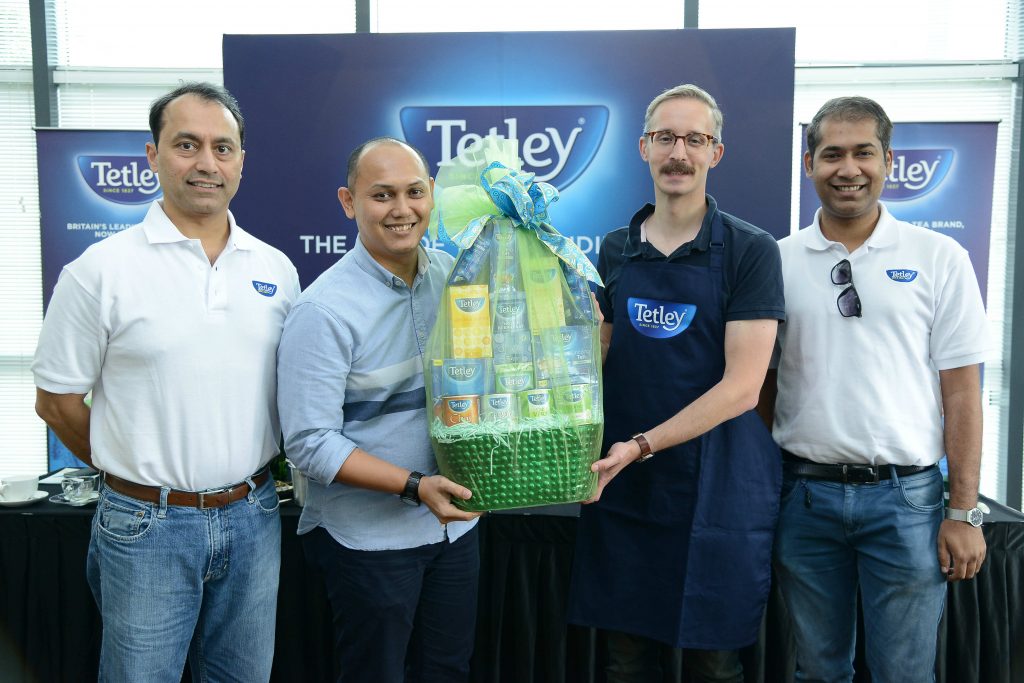 NazlanNasir the first of exclusive guests of Sebastian Michaelis, Tetley Tea Master from the UK, wins the Tea Blending Contest for creating the most balanced tasting Black Tea