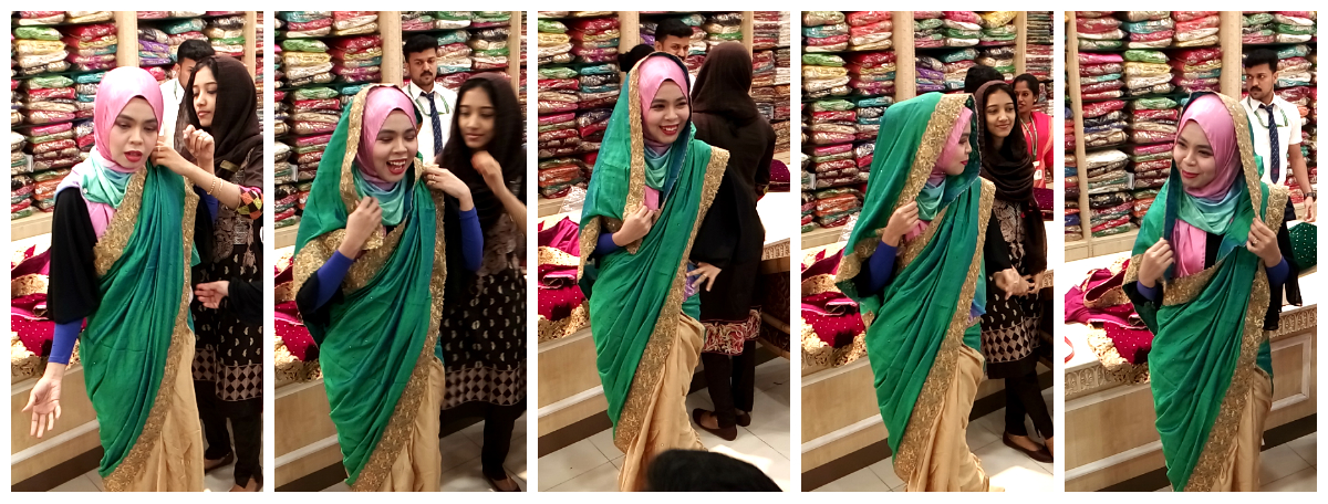 Iena Eliena mengayakan saree