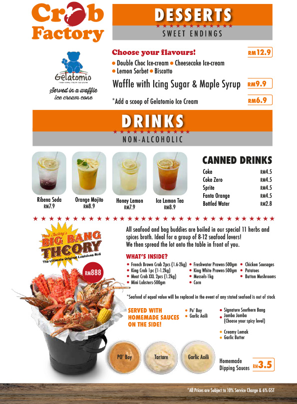 Crab Factory-Menu 2
