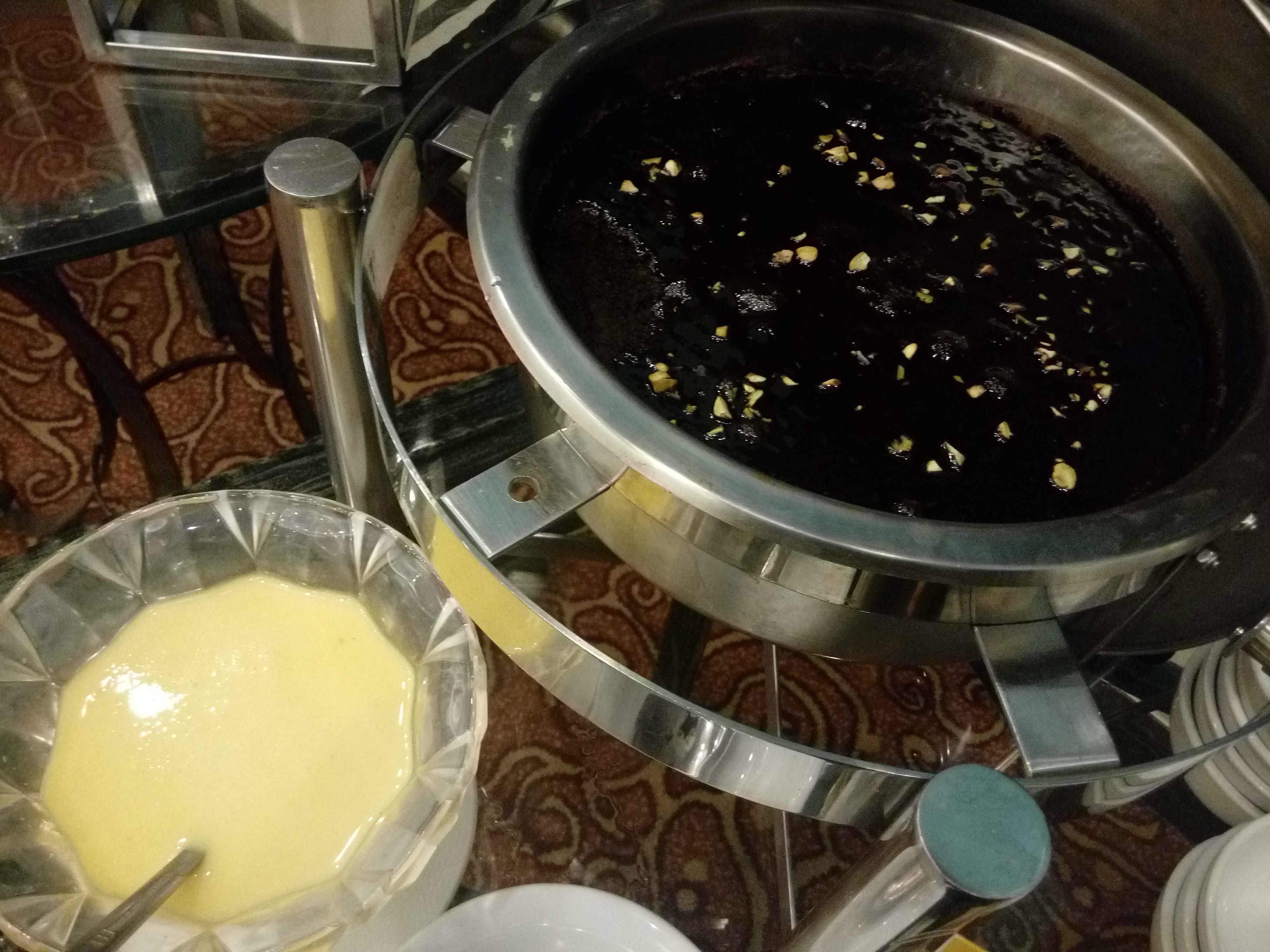 Hot Chocolate Pudding with Vanilla sauce