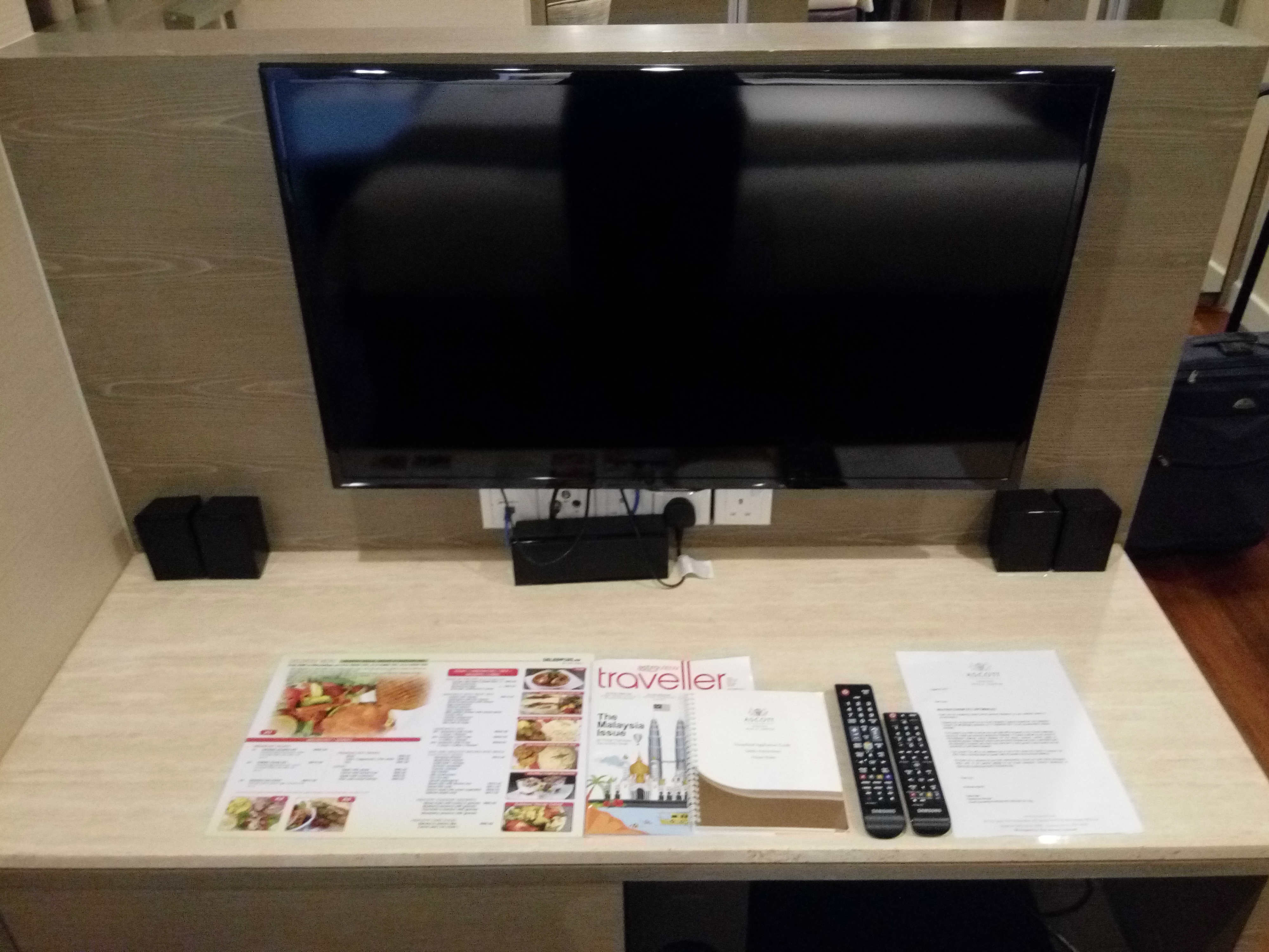 Flat screen television with satellite & cable channels
