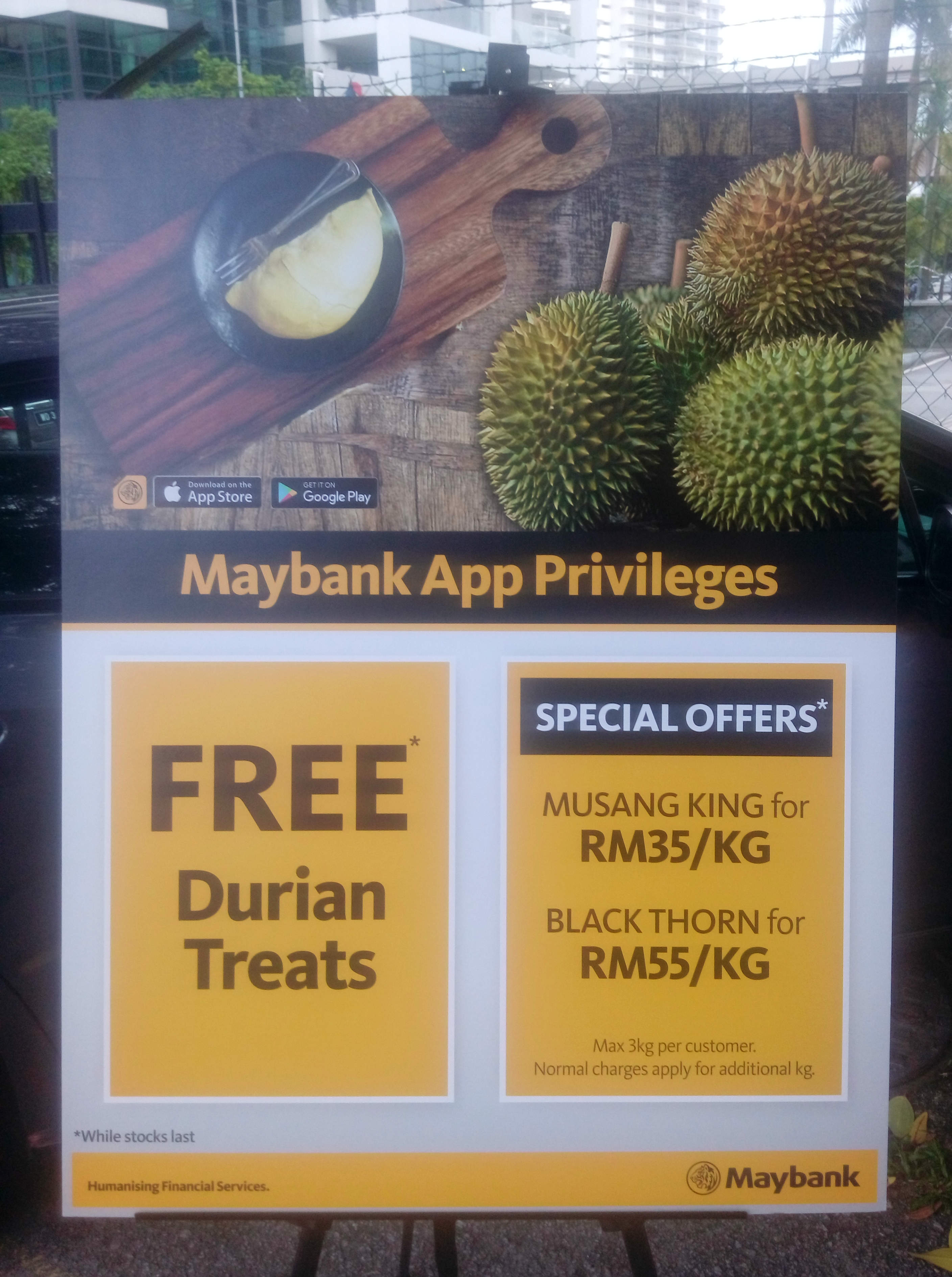 Free Durian Treat with M2U