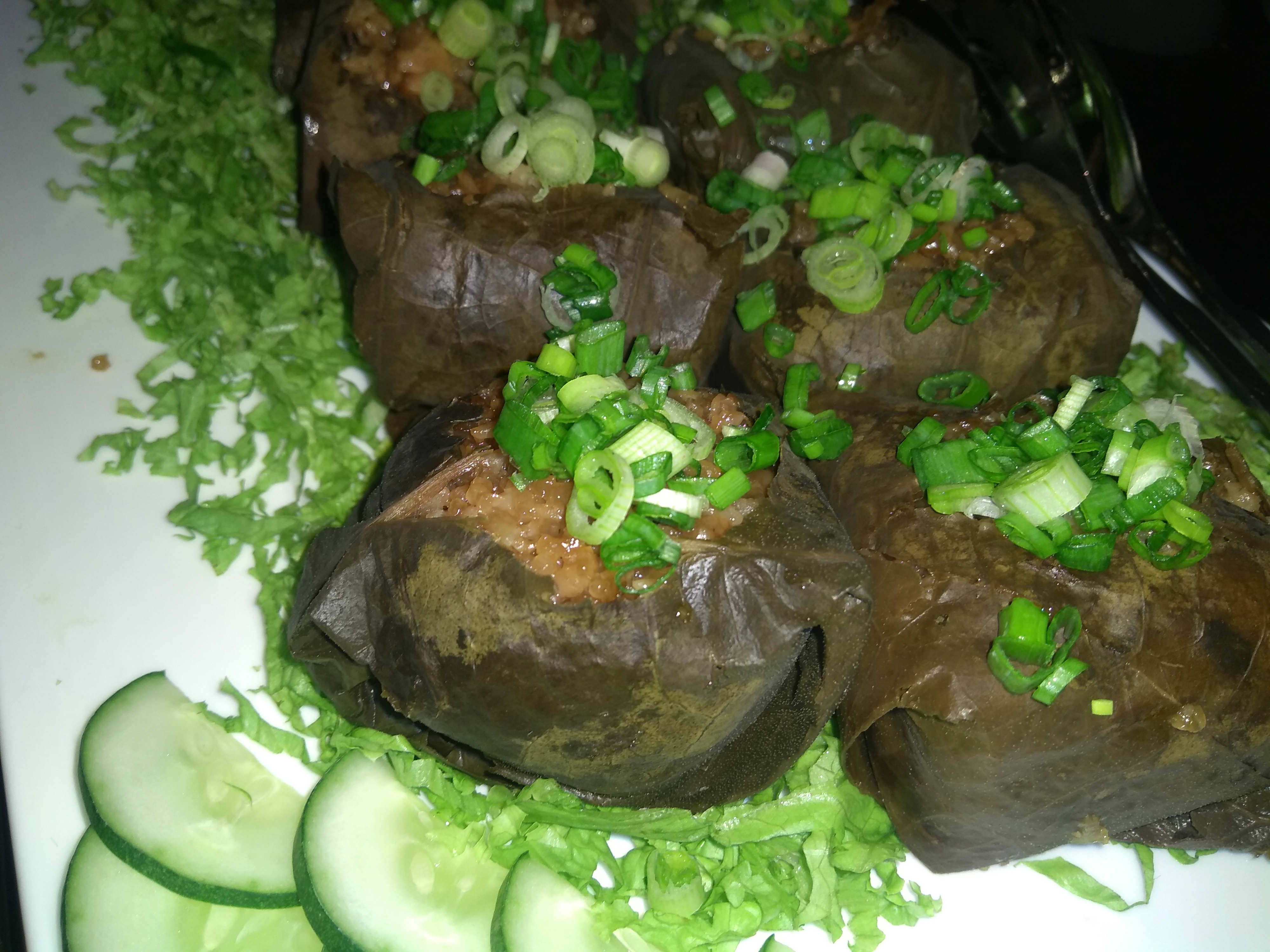 Steam Lotus Rice with Chicken and Yam