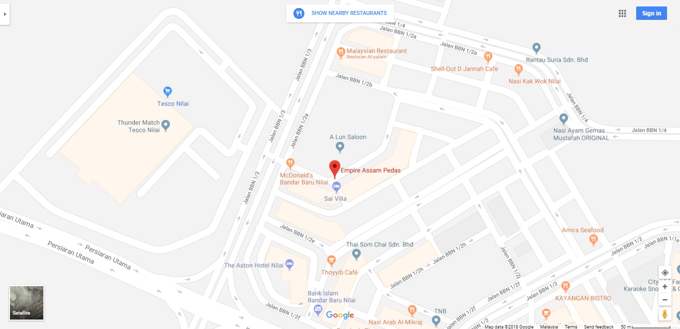 Lokasi Empire Assam Pedas