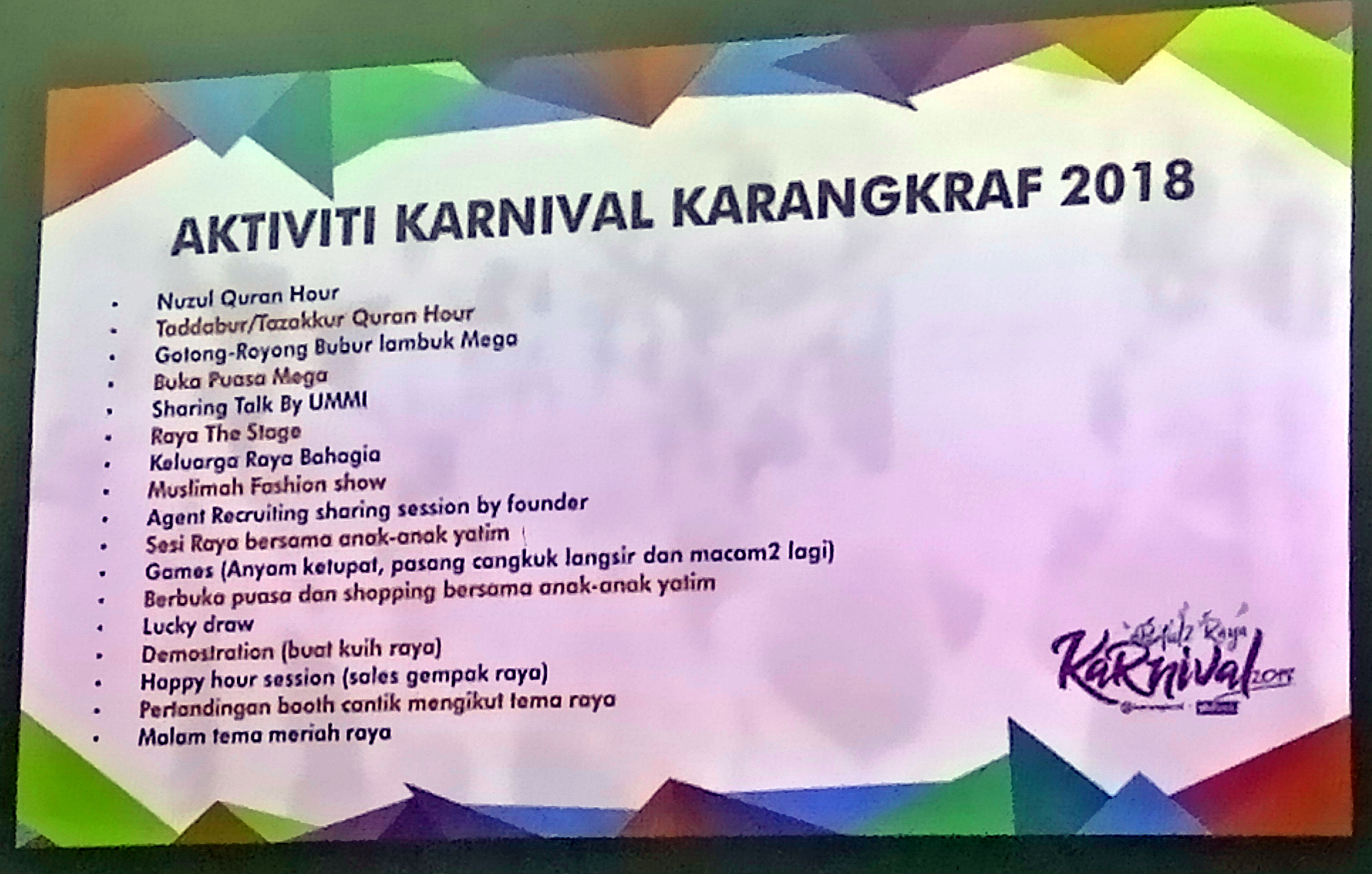 Aktiviti Karnival Sifufbads x Karangkraf