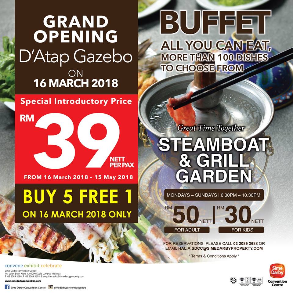 Steamboat dan Grill di D Atap Gazebo promo