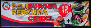 Beli Burger Percuma Cendol