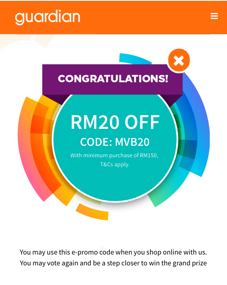 Voters will get RM20 e-promo code for each submission