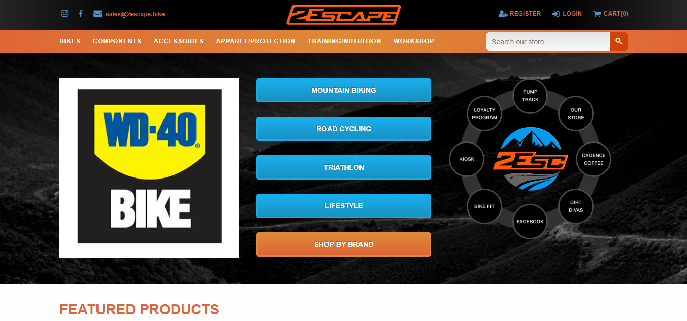 2Escape tawar solusi WD-40 Bike