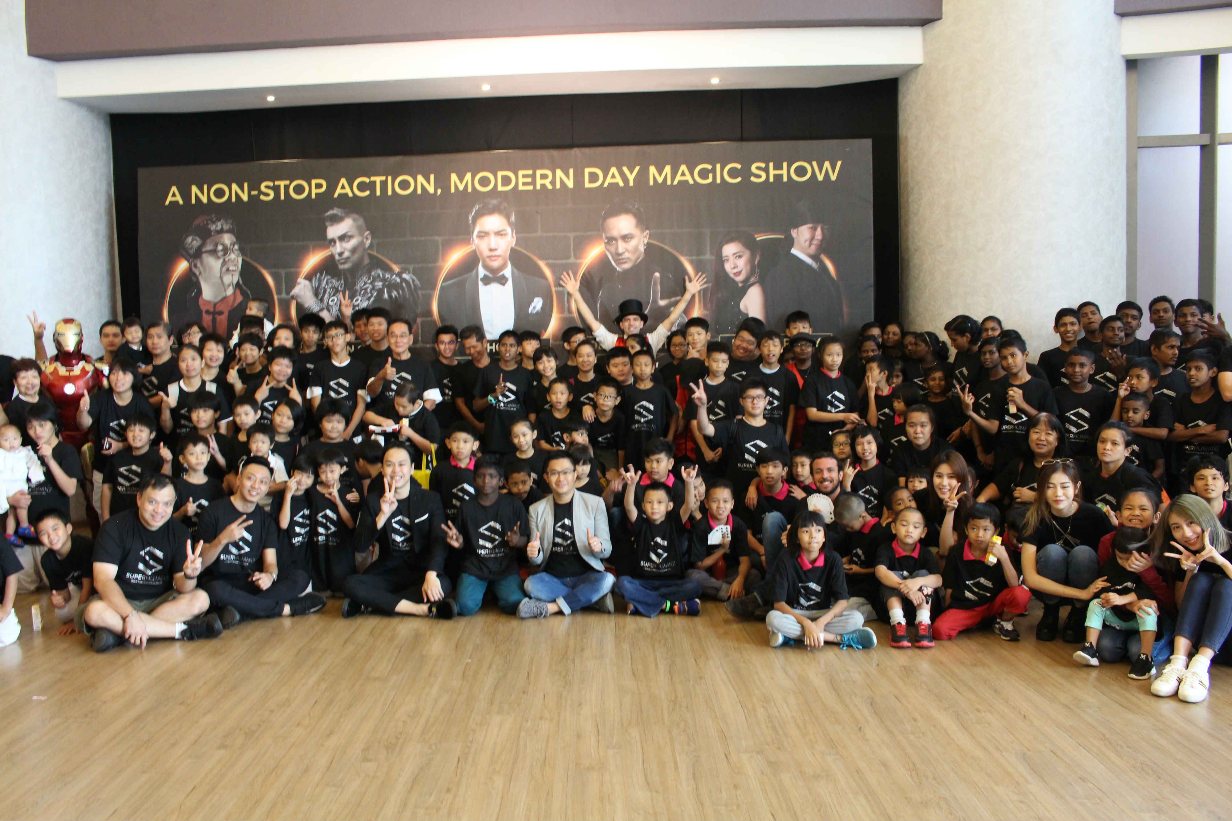 Group Photo with Kids from Various Charity Homes