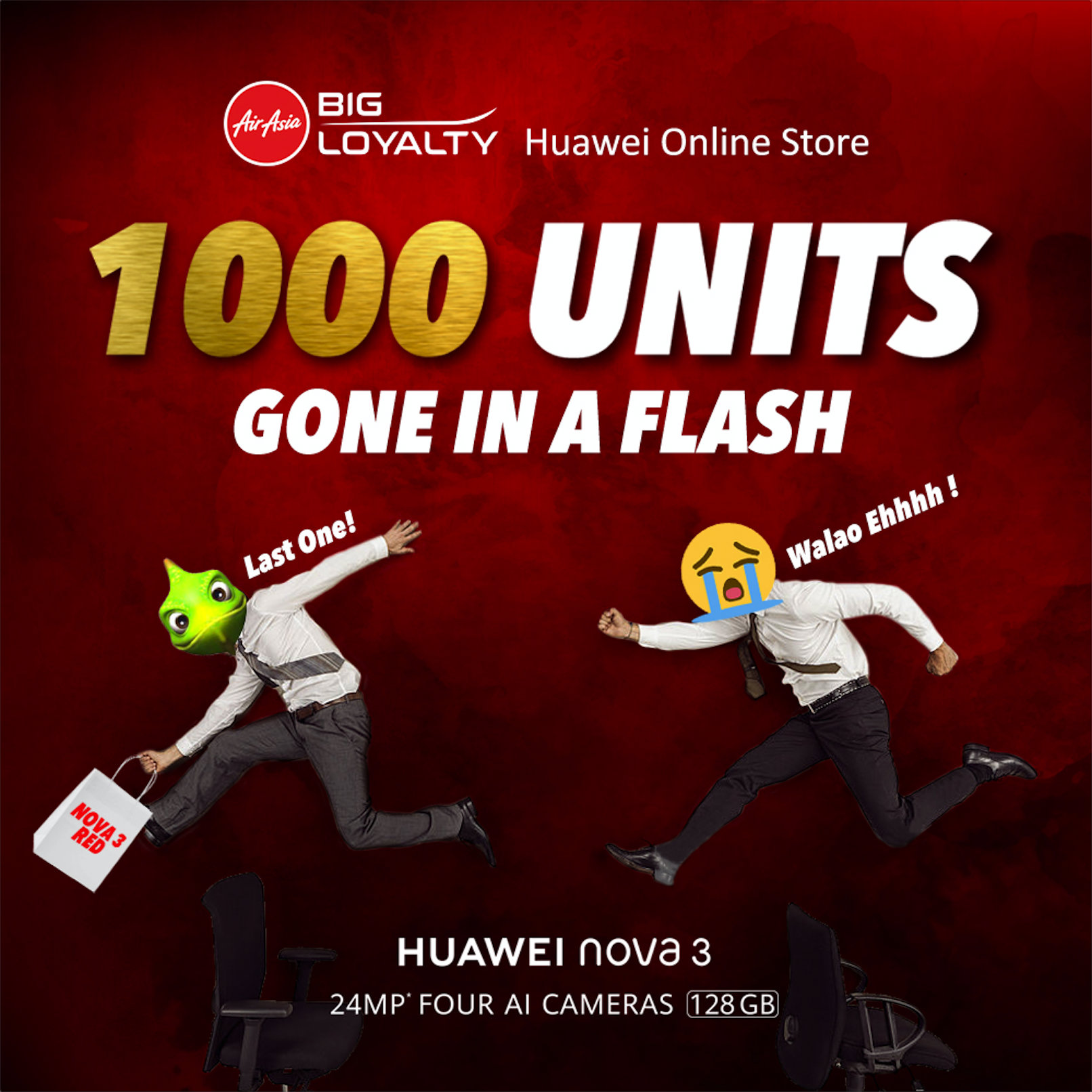 1000 nova 3 merah disambar dengan pantas