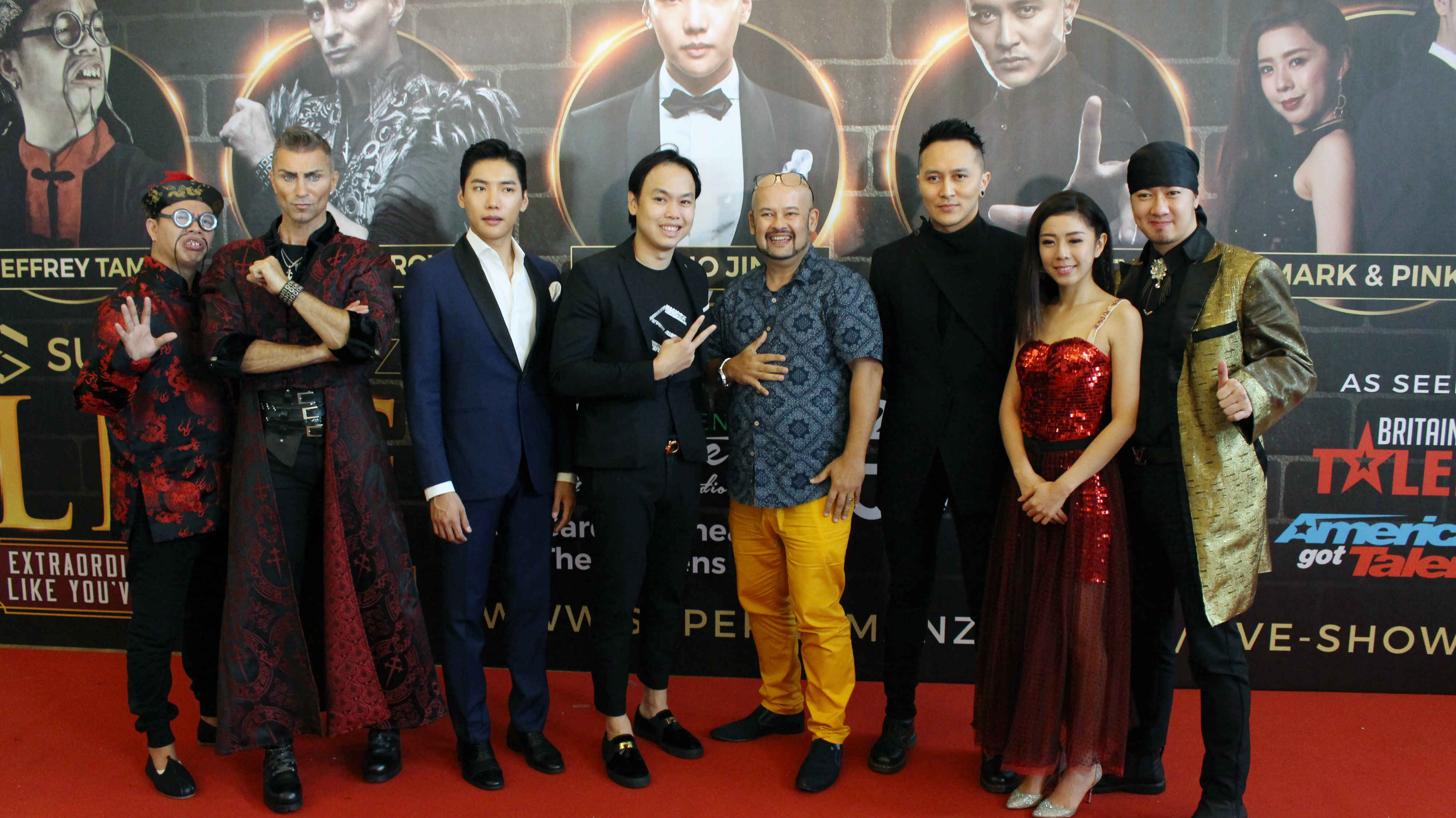 Jeffrey Tam, Aaron Crow, Yu Ho Jin, David Lai, Harith Iskander, Demian Aditya, Pinky & Mark