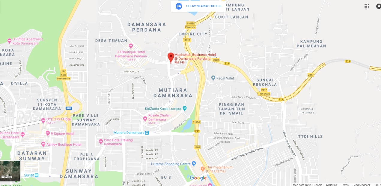 Manhattan Business Hotel Damansara Perdana Map