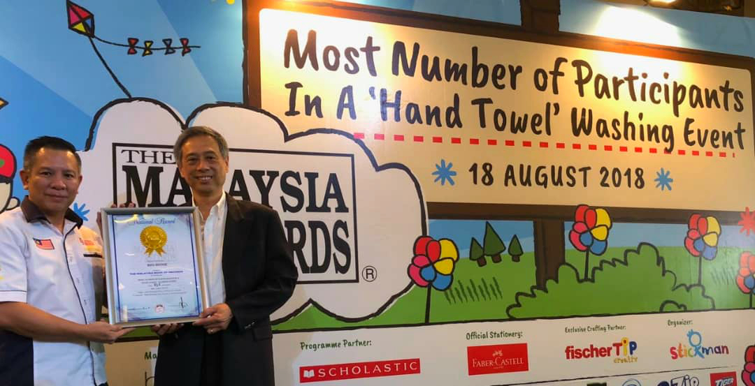 Rekod Malaysia Penyertaan Peserta Terbanyak Acara Cucian Tuala Tangan bio-home
