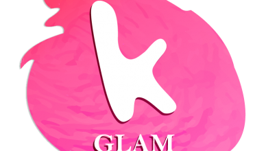 K Glam logo