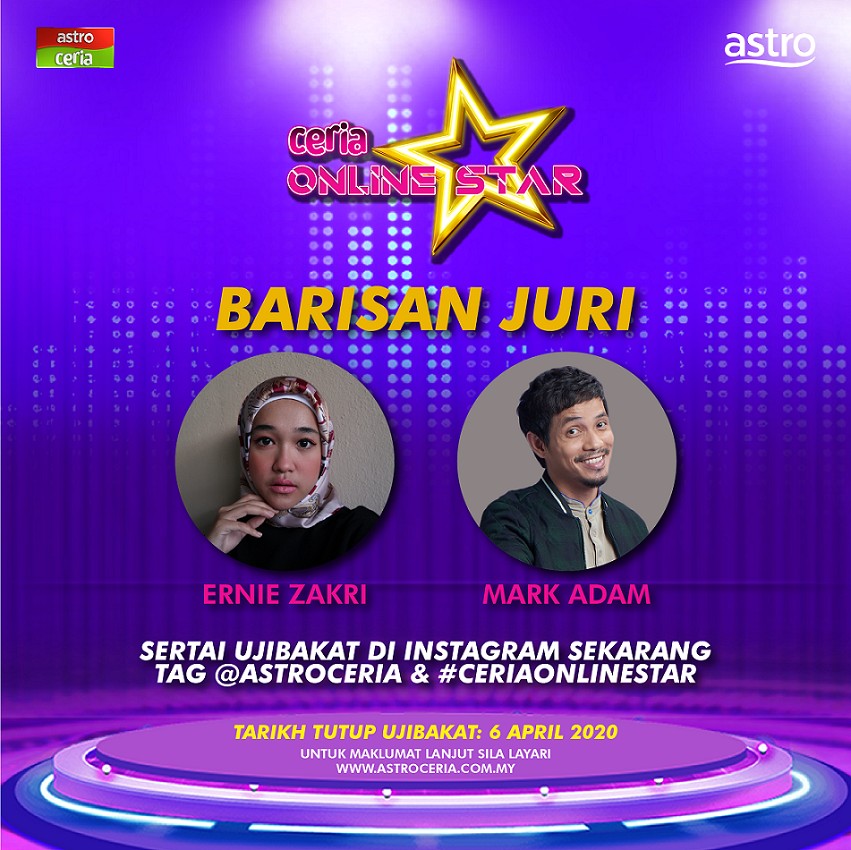 Ceria Online Star dengan Juri Ernie Zakri dan Mark Adam