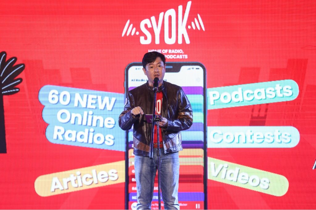 Kenny Ong, Chief Executive Officer, Astro Radio introducing the new SYOK app during the press conference 