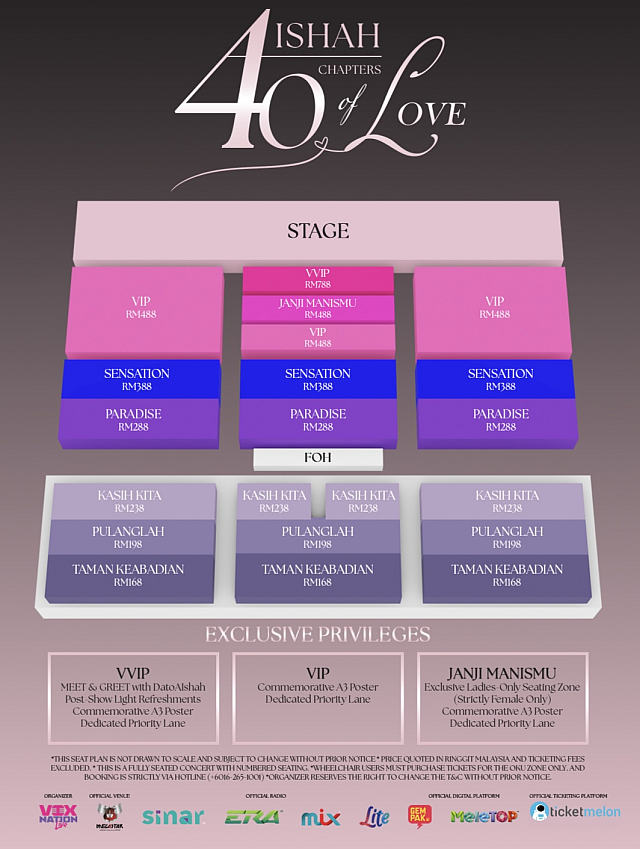 Aishah 40 Chapters Of Love - Konsert Seating